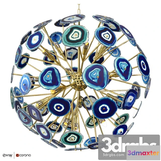 985560 - Chandelier Branquinho Chandelier Agate Blue