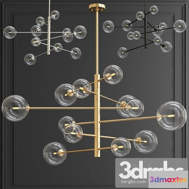 985578 - Chandelier Chandelier Argento L