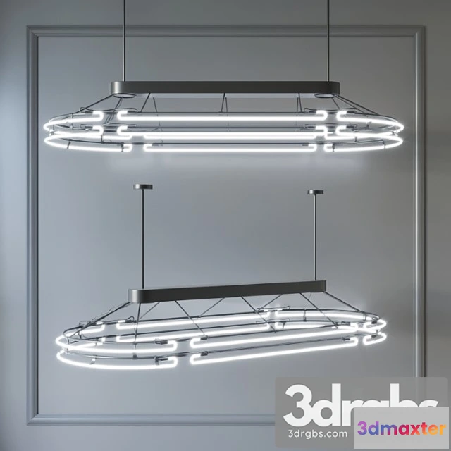 985642 - Chandelier from neon 2