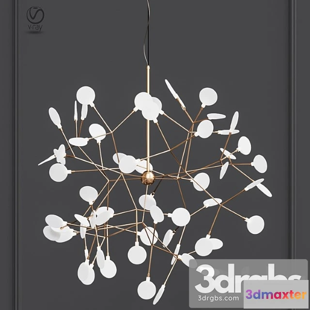 985684 - Chandelier heracleum gold