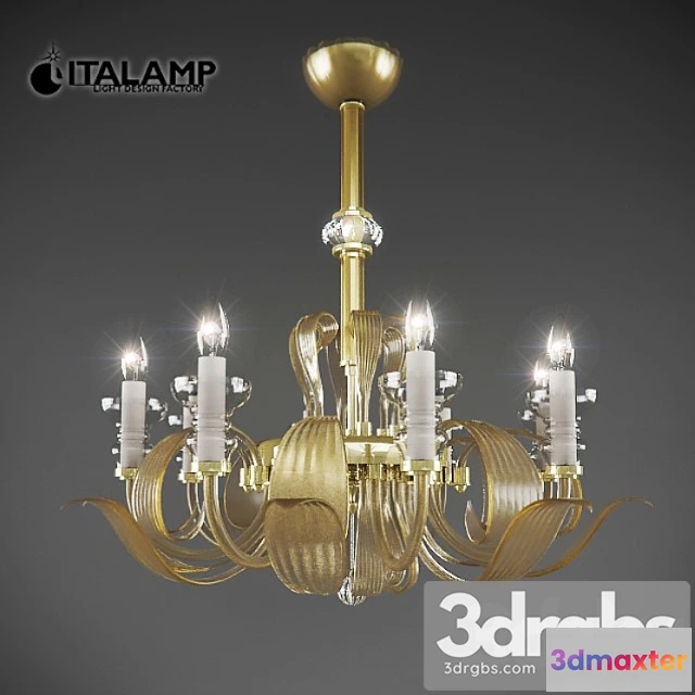 985710 - Chandelier Italamp 550 8 Amber