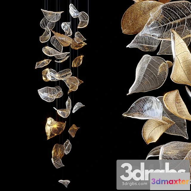 985772 - Chandelier Light Vargov Frozen Leaves 18