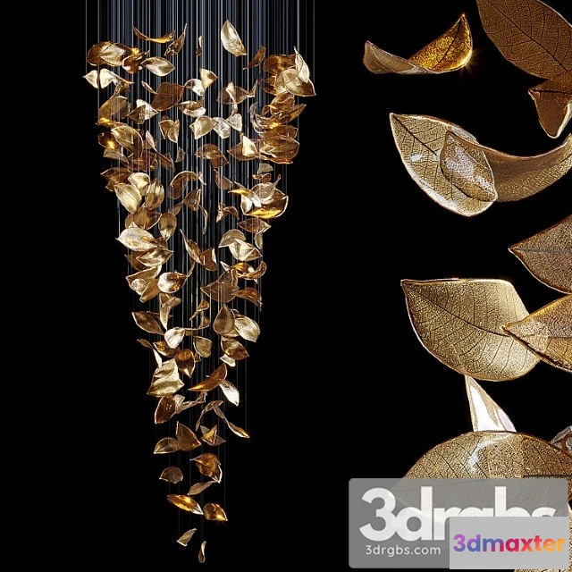 985774 - Chandelier Light Vargov Frozen Leaves 28