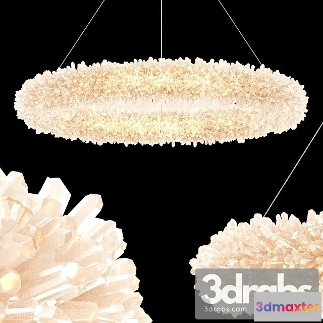 985974 - Chandelier Restoration Hardware Geode Quartz Crystal Chandelier 40
