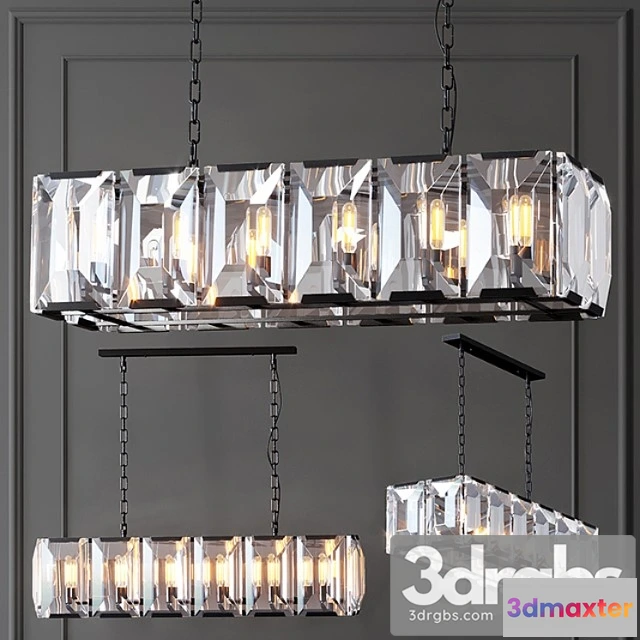 985982 - Chandelier RH Harlow Crystal Square Chandelier 10