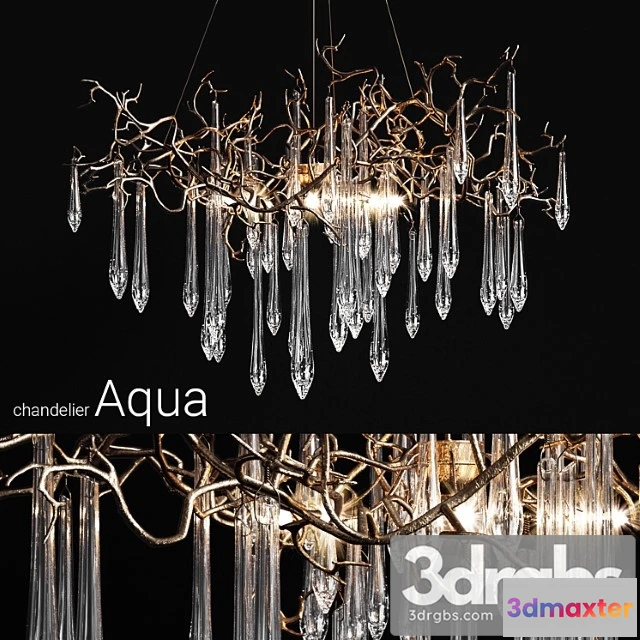 986000 - Chandelier serip aqua