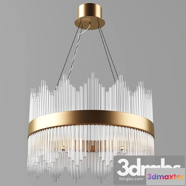 986022 - Chandelier stripglas artdeco
