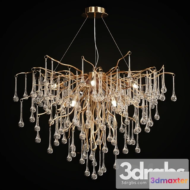 986068 - Chandelier with drop shaped pendants marian lampatron