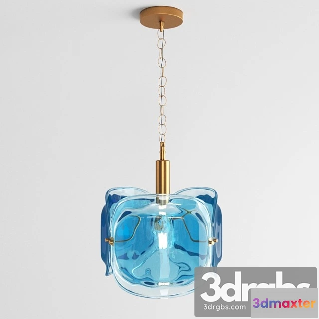986296 - Colored glass pendant lamp lampatron trino