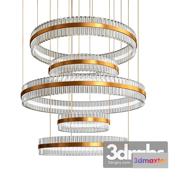 986324 - Contemporary chandelier crystal brass