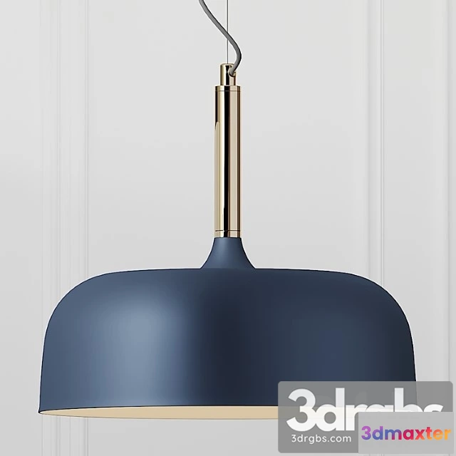 986400 - Cox & cox blue & brass pendant light