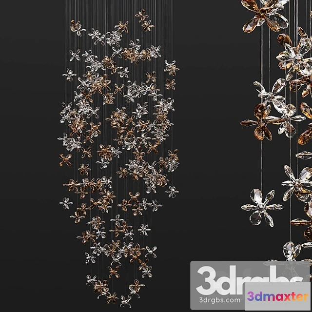 986450 - Crystal Flowers Chandelier
