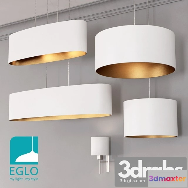 986786 - Eglo pasteri set 3 white & gold