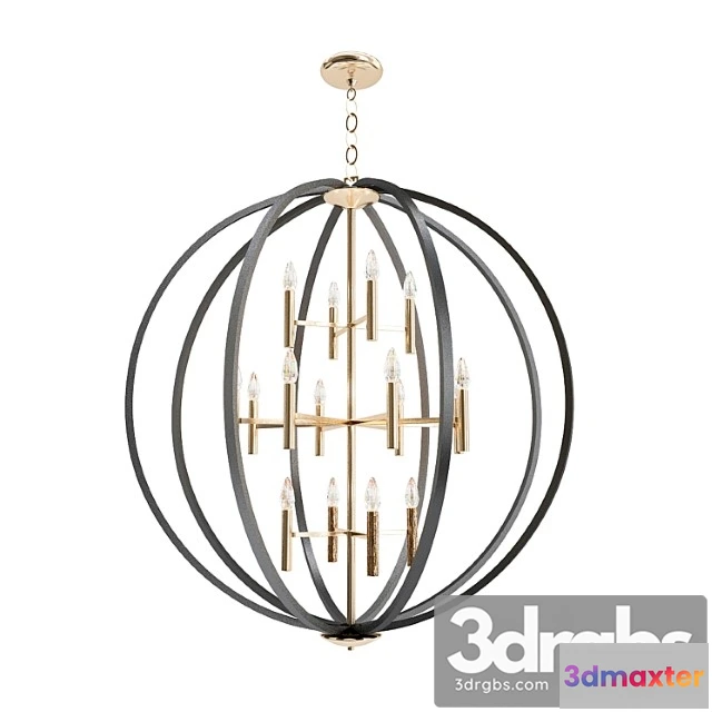 986948 - Euclid Chandelier Spanish Bronze 3