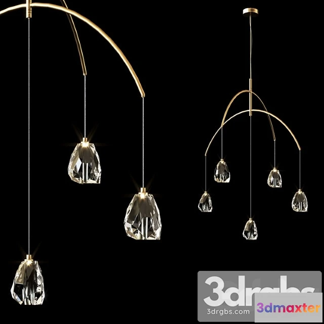 986998 - Faceted Crystal Five Light Chandelier