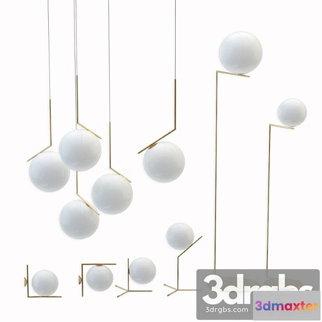 987302 - Flos ic lights set gold