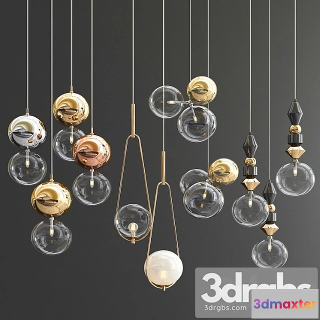 987450 - Four Hanging Lights 41 Exclusive Glass Ball