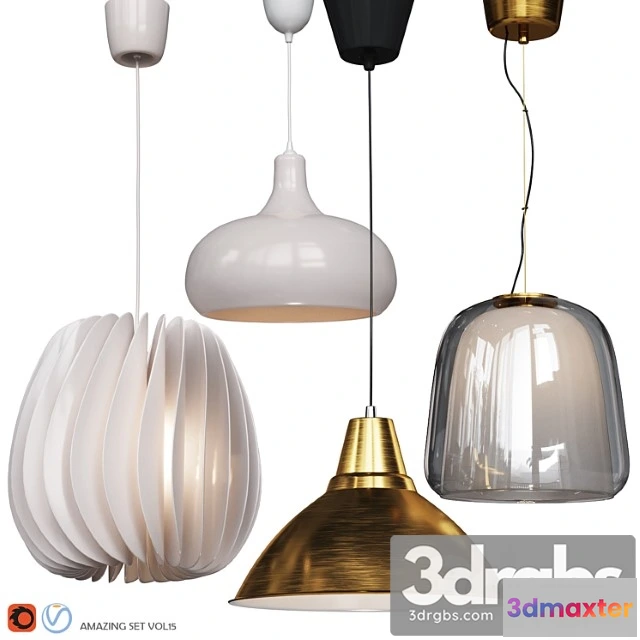 987470 - Four Pendant Lights Amazing Set Vol 15