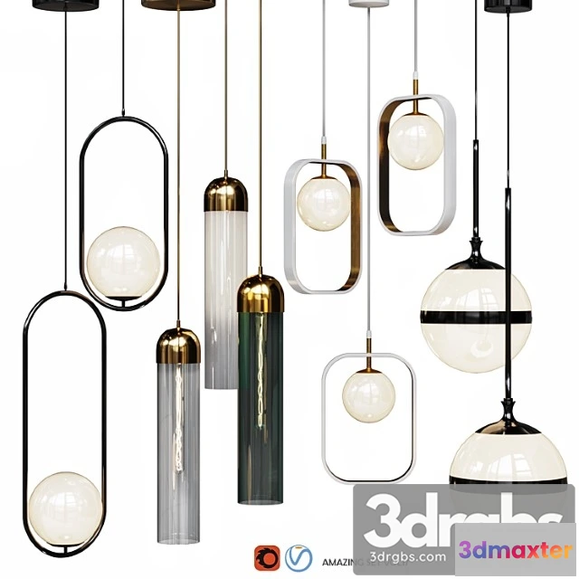 987474 - Four pendant lights amazing set vol. 17