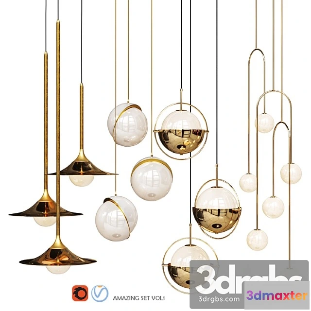 987480 - Four pendant lights amazing set vol1