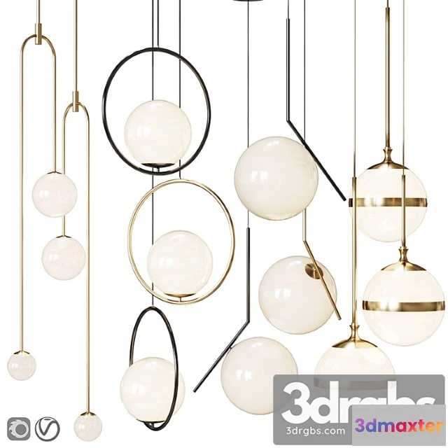 987486 - Four pendant lights scandinavian amazing set vol. 21