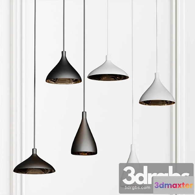 987532 - Fucsia 3-light cluster pendant