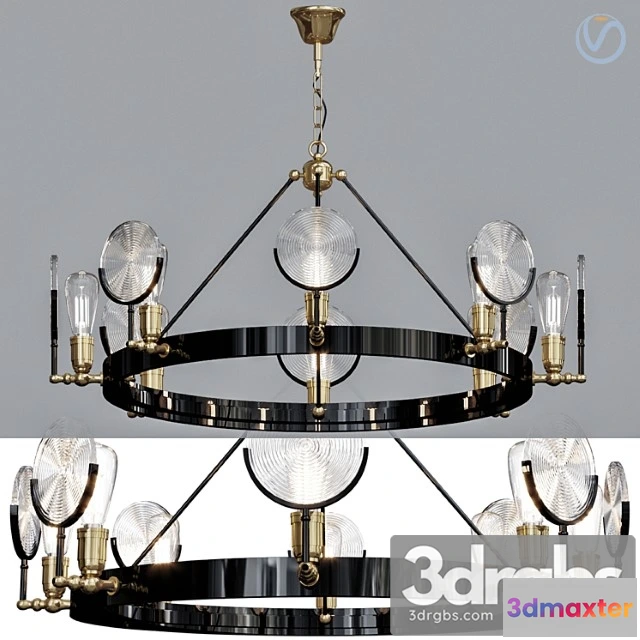 987568 - Gaslight lens chandelier