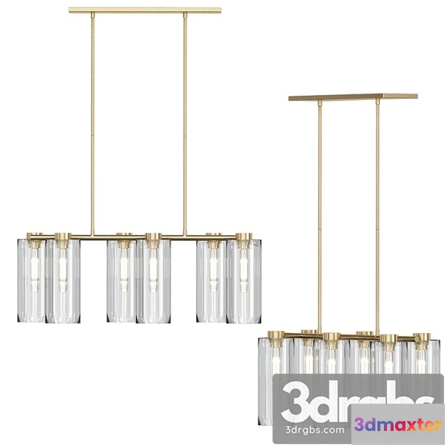 987638 - Glass cylinder chandelier