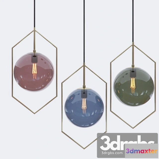 987652 - Glassball 3 lampatron pendant light