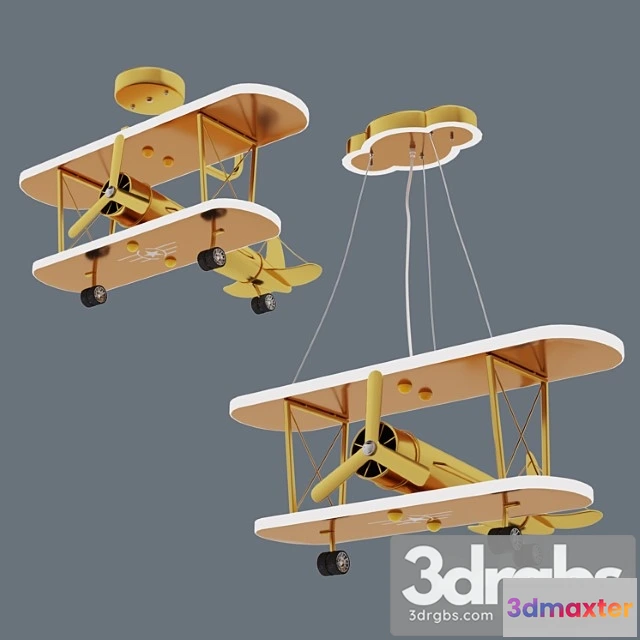 987688 - Golden chandelier airplane