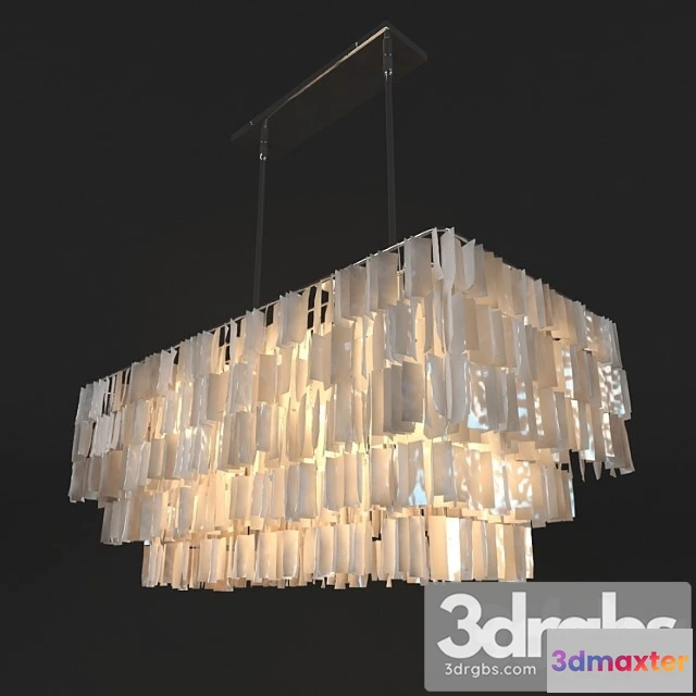 987786 - Hanging capiz chandelier