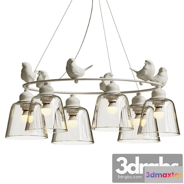 987856 - Hanging Lamp Provence Bird Chandelier