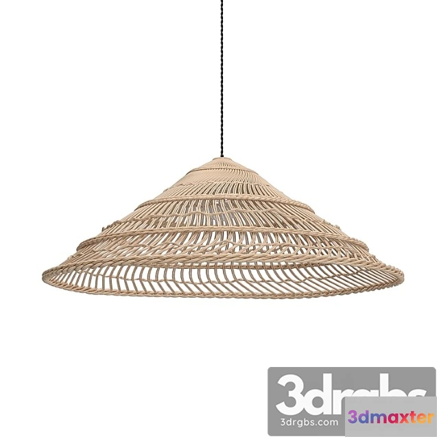 987956 - Hk living wicker hanging lamp triangle natural