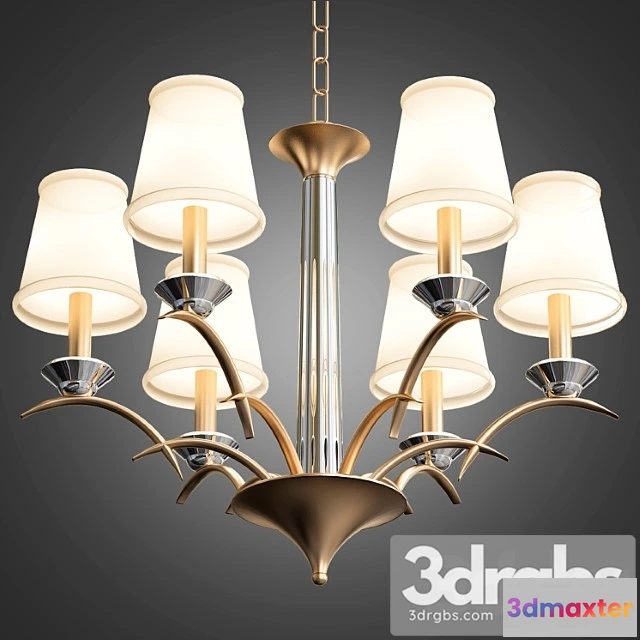 988014 - Hudson Valley Marcellus 6 Light Aged Brass Chandelier