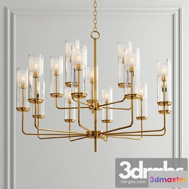 988018 - Hudson Valley Wentworth Brass Chandelier