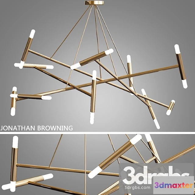 988844 - Le Pentagone Chandelier By Jonathan Browning 1