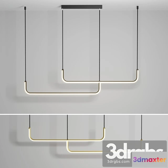 988866 - Led Pendant Light Modern Nordic Black Gold