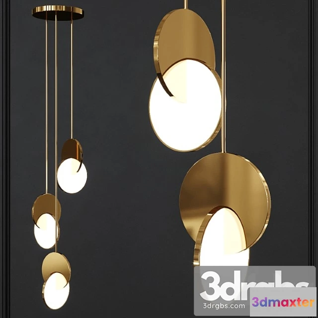 988886 - Lee broom eclipse chandelier polished gold