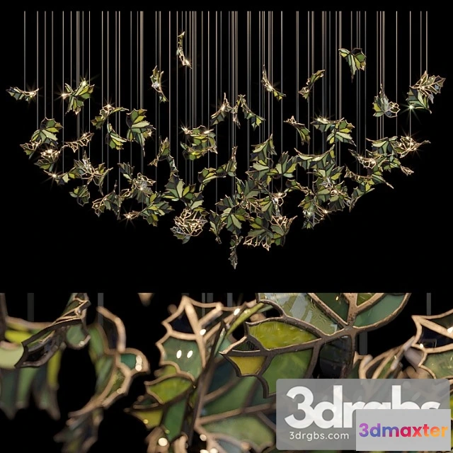 988958 - Light Stained Glass Vargov Design Green 2