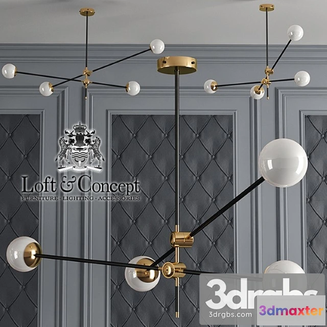 989050 - Liustra Bullarum Si 4 Chandelier