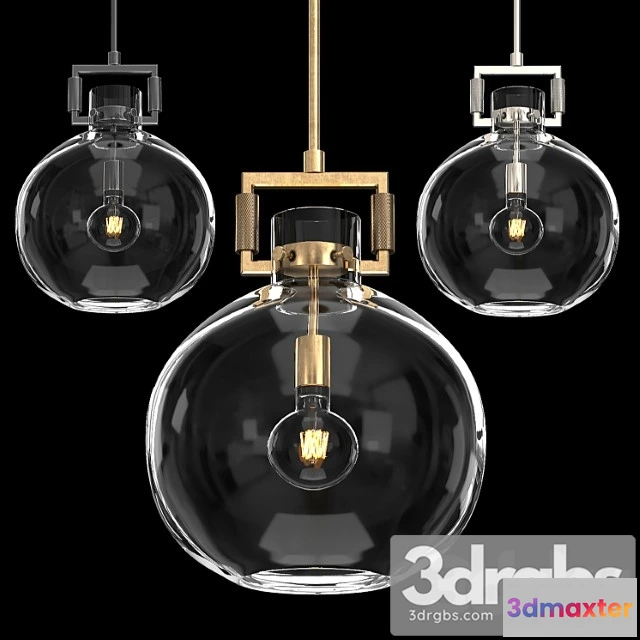 989306 - Machinist glass globe pendant