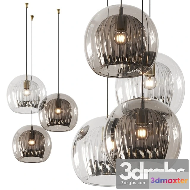 989372 - Marc wood studio pleated crystal pendant lamp