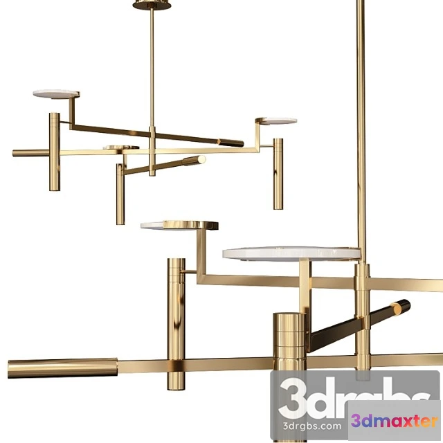 989650 - Melange large floating disc chandelier