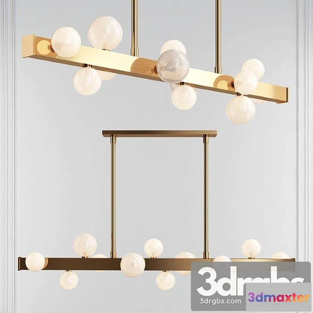 989730 - Mini Hinsdale 12 Light Sputnik Linear Led Chandelier