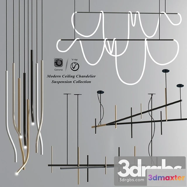 989786 - Modern ceiling chandelier suspension collection