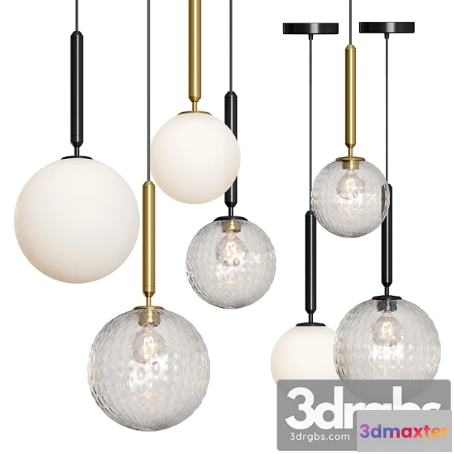989808 - Modern Glass Ball Led Pendant Lamp