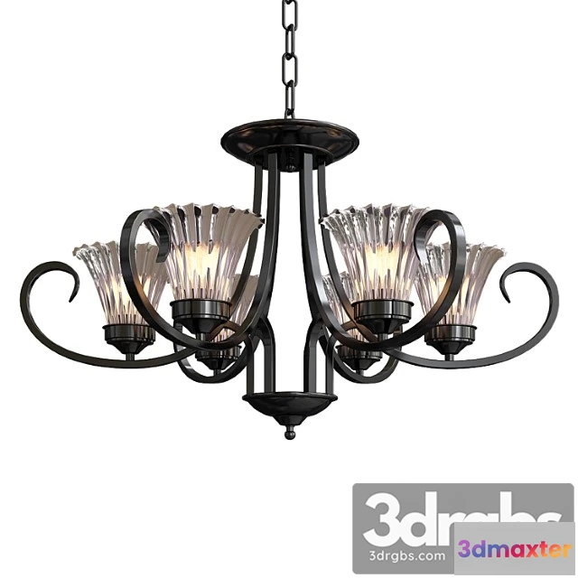 989810 - Modern Glass Iron Chanderlier