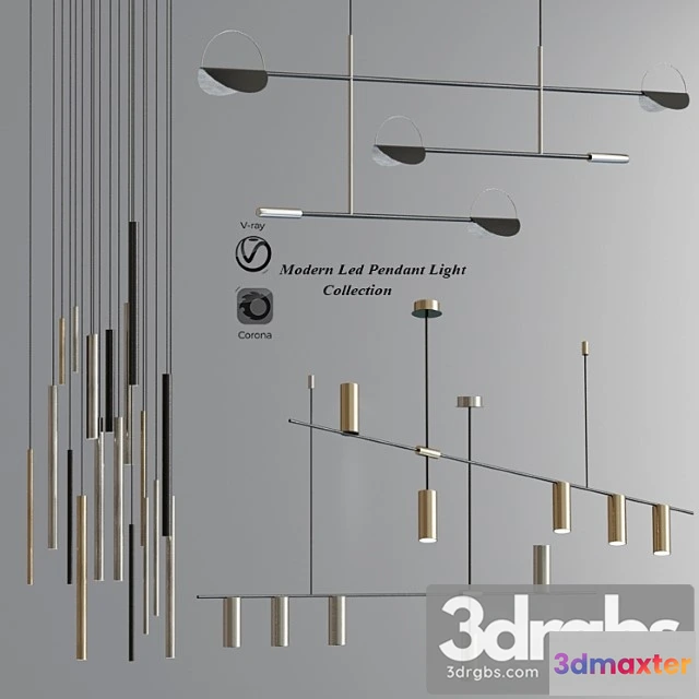 989820 - Modern led pendant light collection
