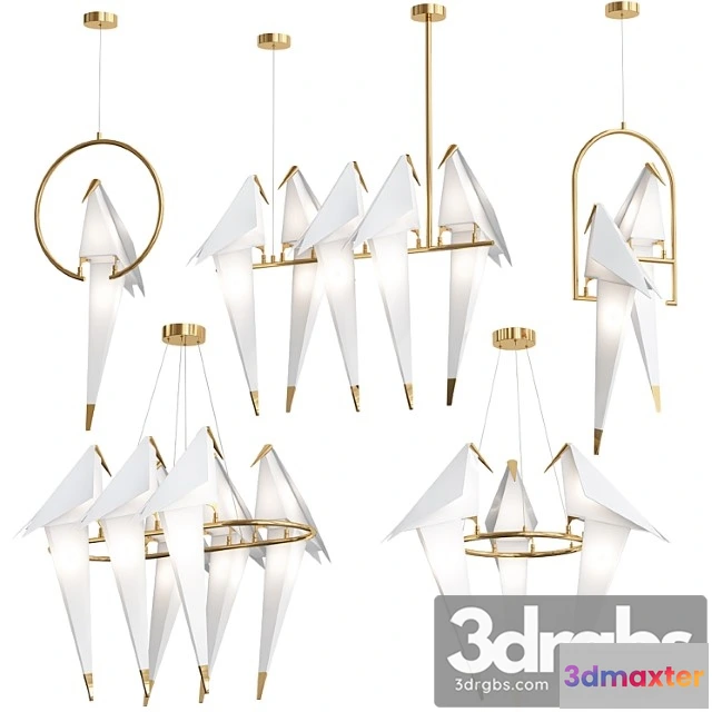 989916 - Moooi Origami Bird Perch By Romatti Set
