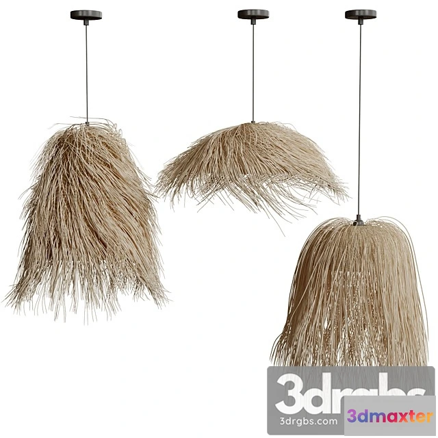 989942 - Moroccan Wicker Leaf Pendant Light